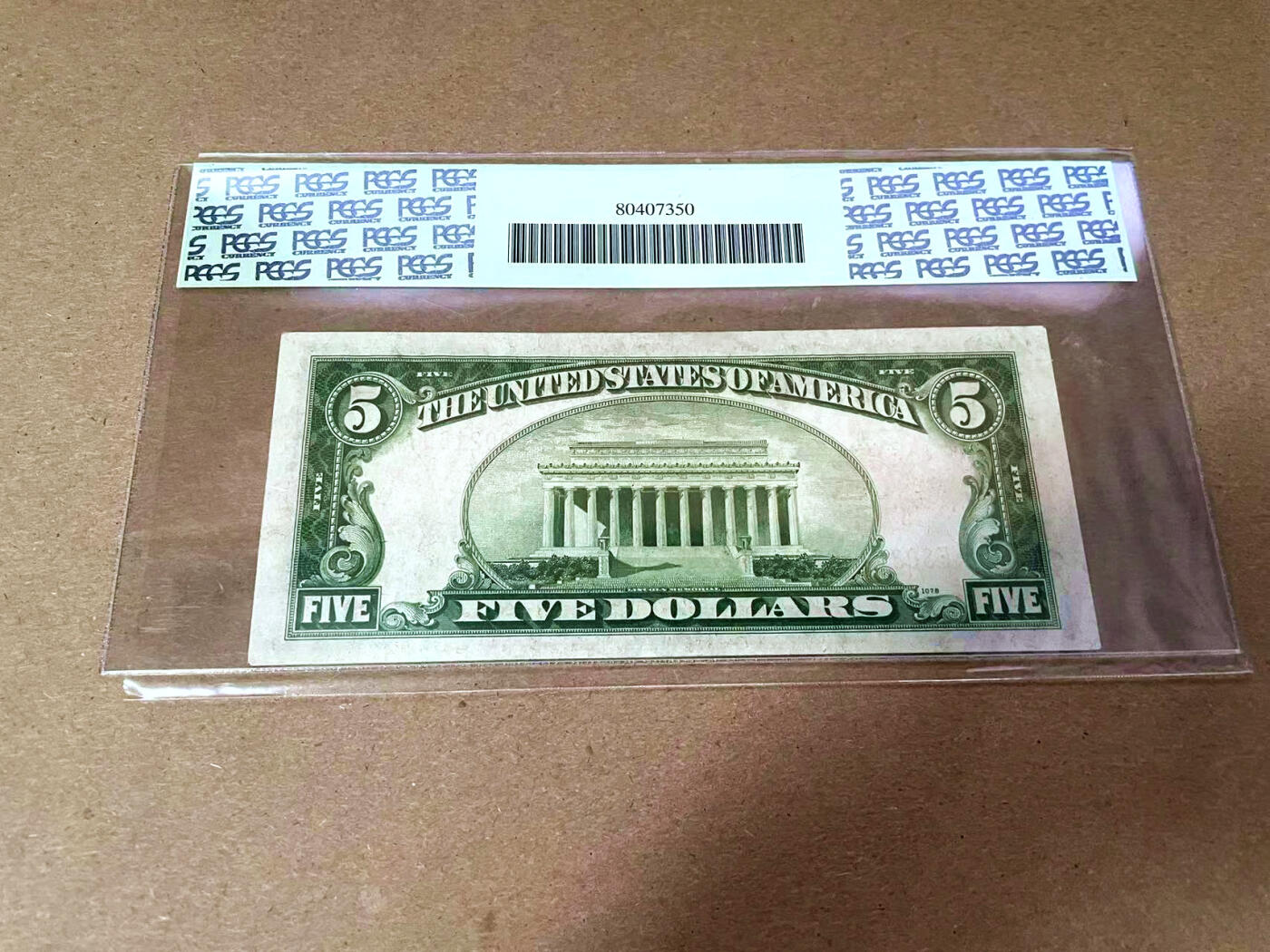 【Blue Auction】✨世界纸币精拍第495期【精】 【无47】美国 1928年5美金 PCGS58EPQ 原票