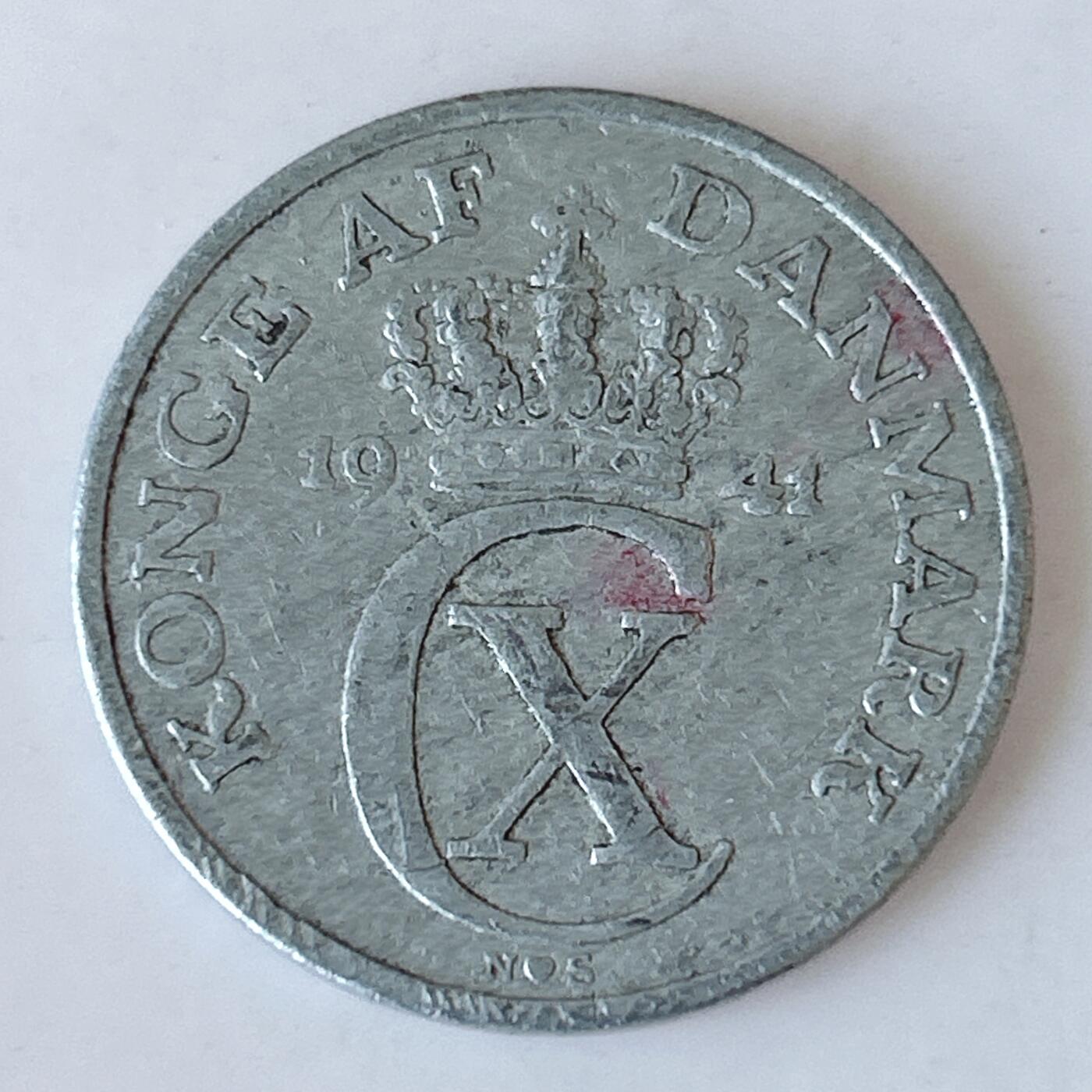 海外回流1元起拍小铺 各国钱币散币场 第12期 二战时期 德占丹麦1941年5欧尔铝币