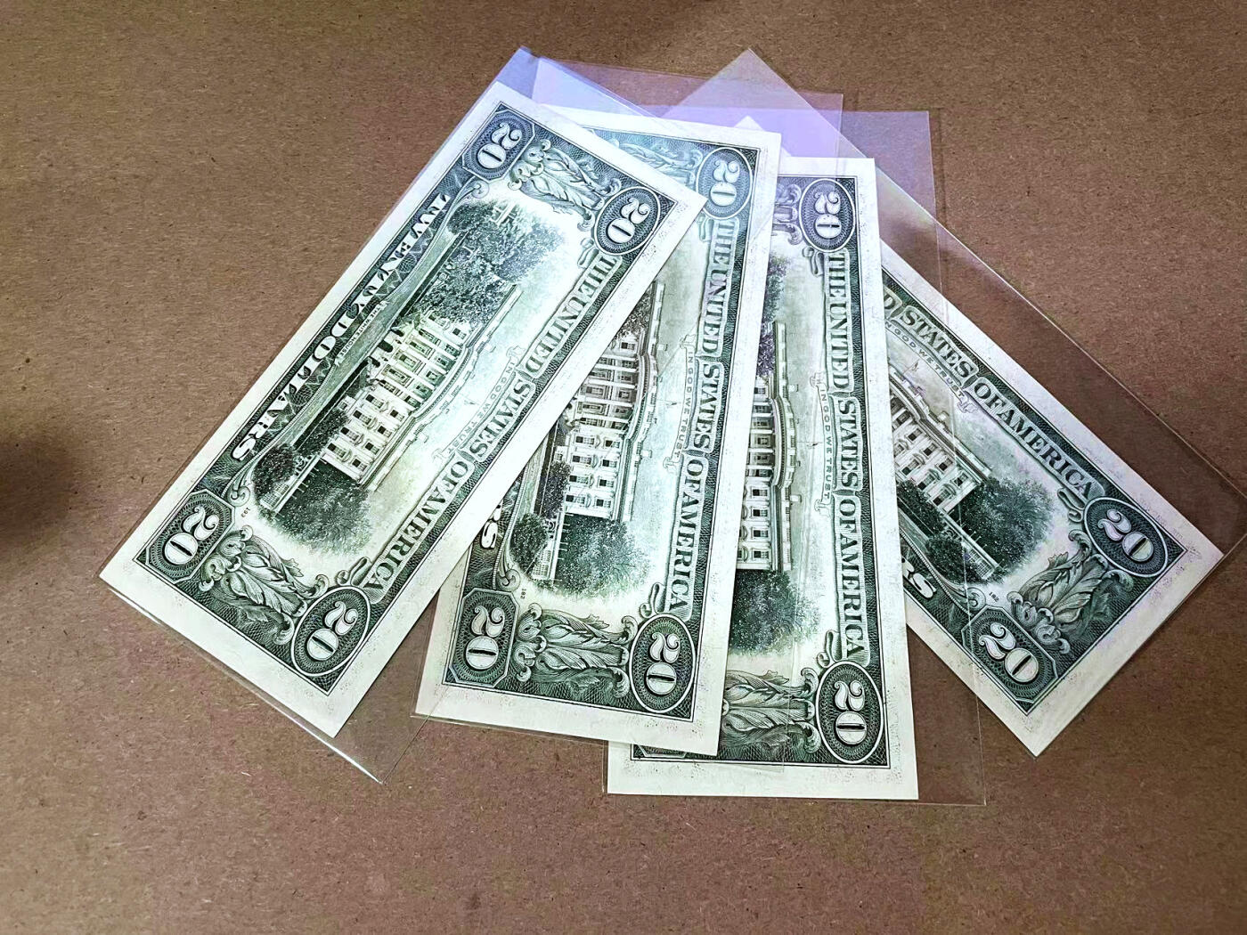 【Blue Auction】✨世界纸币精拍第495期【精】 【一组4张】美国 1990年20美金 全新UNC