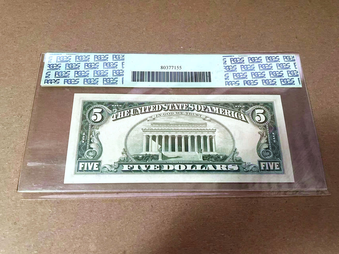 【Blue Auction】✨世界纸币精拍第495期【精】 美国 1969年5美金 PCGS66EPQ 