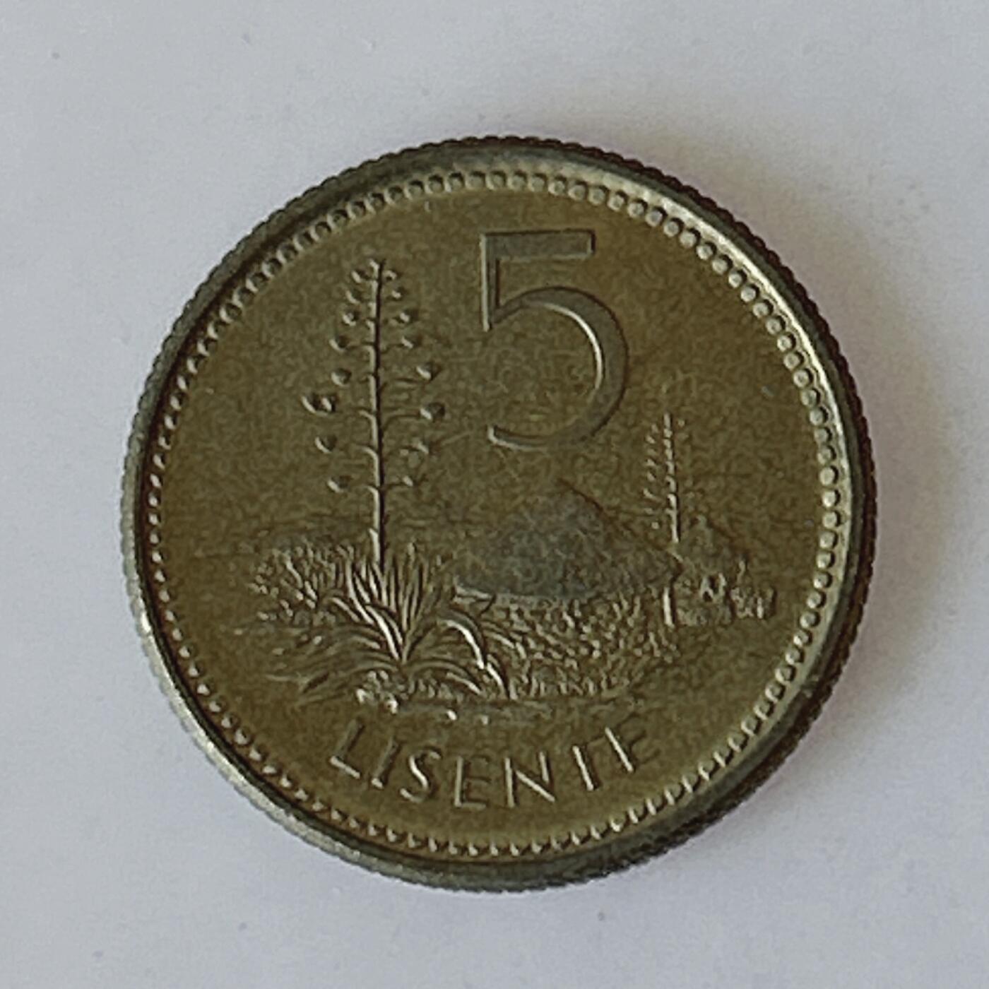 海外回流1元起拍小铺 各国钱币散币场 第12期 1998年莱索托5莱森梯