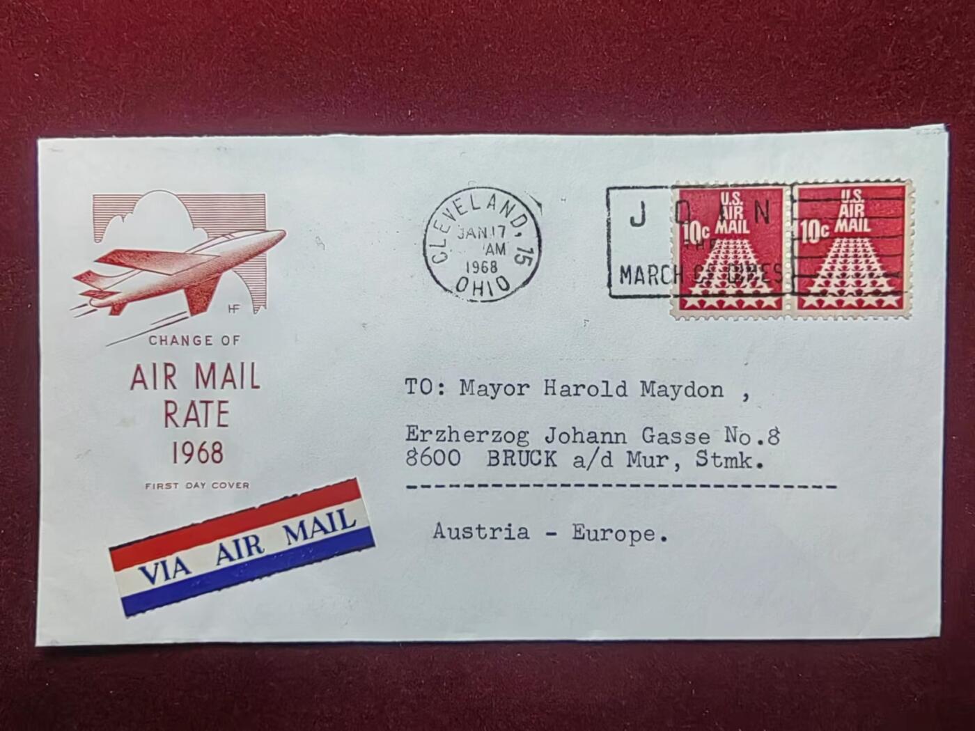 联合阁邮币社™ ——“美国邮品专场” 1968年 美国五十颗猩猩航空跑道首航