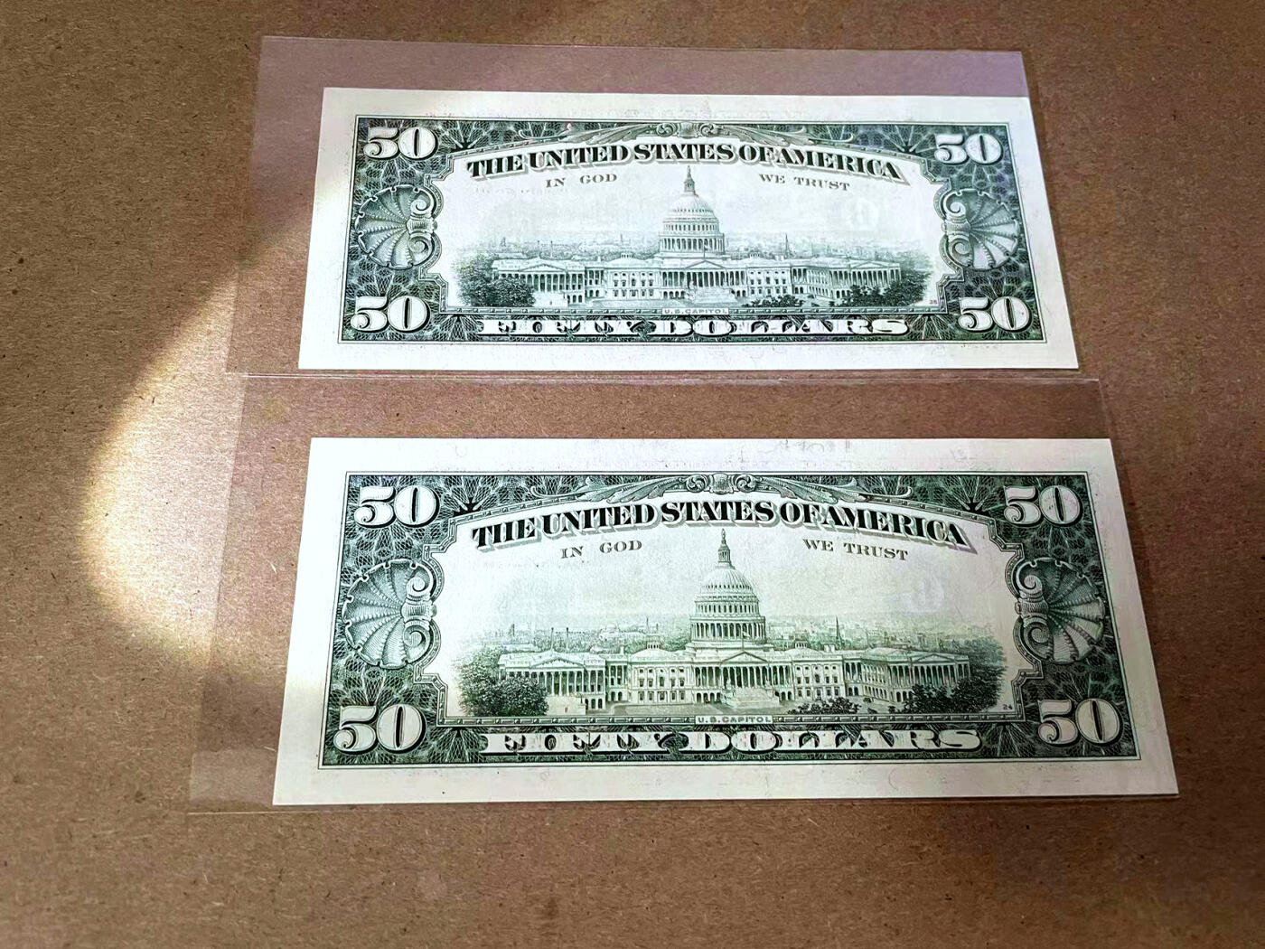 【Blue Auction】✨世界纸币精拍第495期【精】 【一组2张连号】美国 1993年50美金 全新UNC