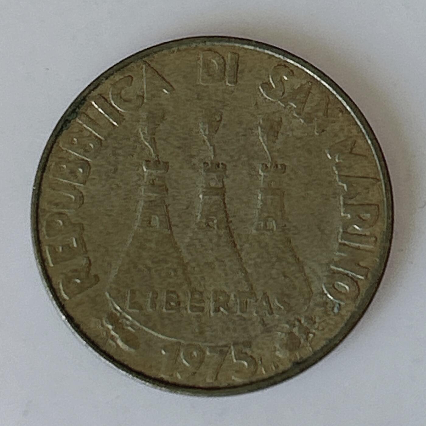 海外回流1元起拍小铺 各国钱币散币场 第12期 1975年圣马力诺20里拉鸟喂食