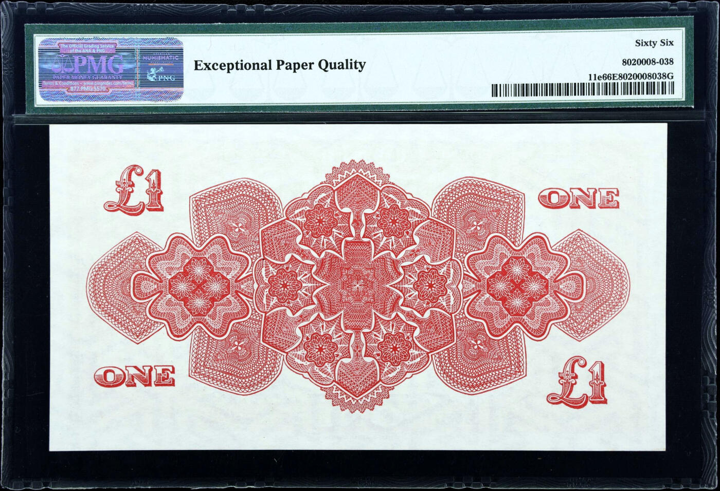 【Blue Auction】✨世界纸币精拍第495期【精】  【D/1冠】汤加 1966年1镑 设计精美 PMG66EPQ  