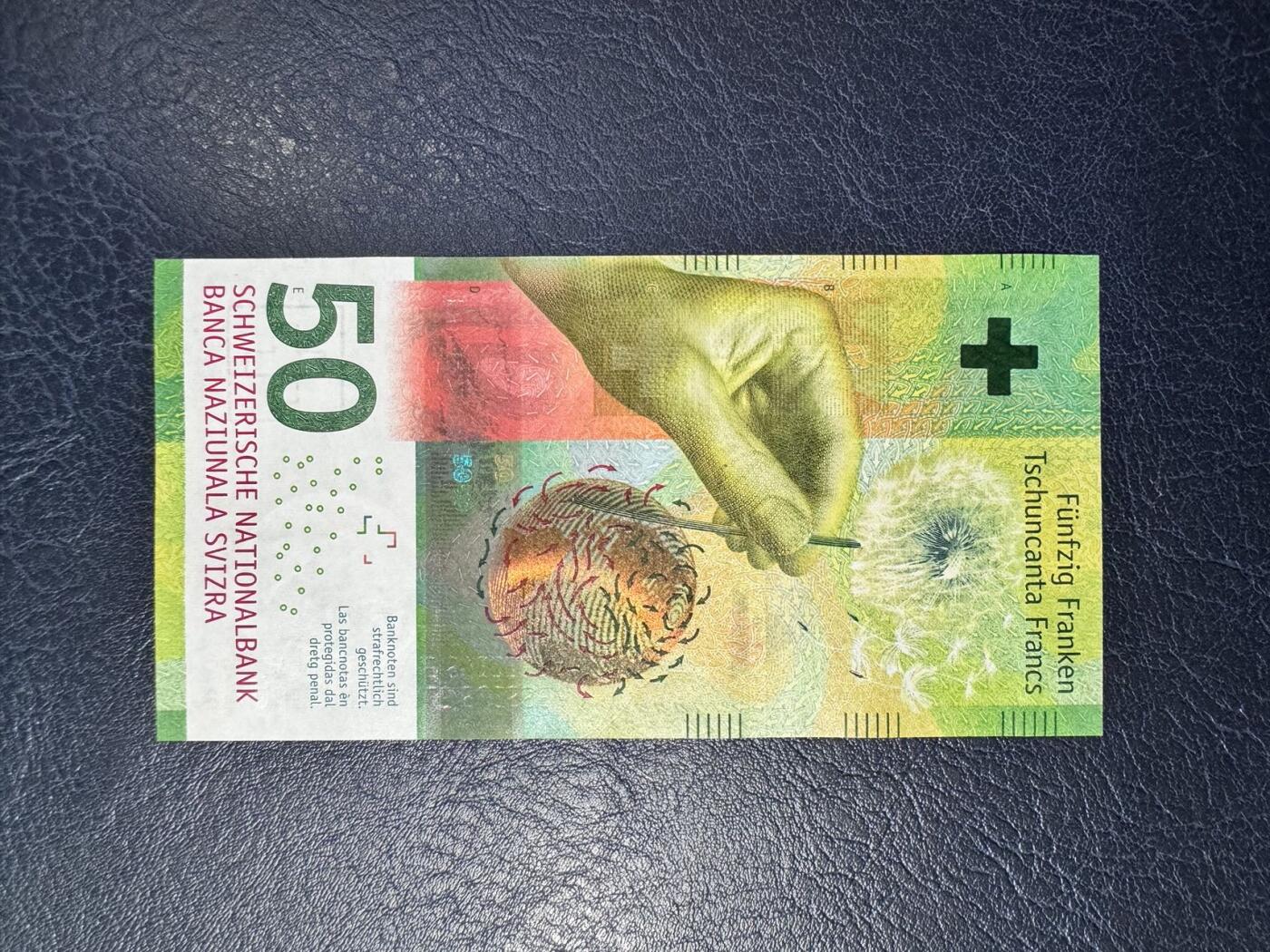 收藏联盟Quantum Auction 第355期拍卖  瑞士联邦2015年50法郎 品相全新UNC 666豹子号身