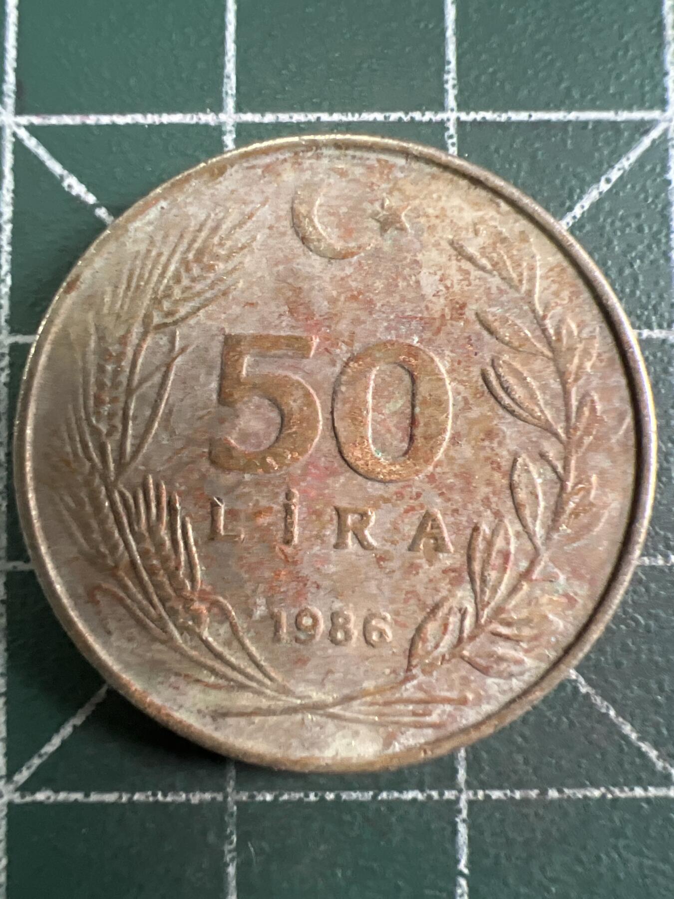 第633期 硬币专场 （无押金，捡漏，全场50包邮，偏远地区除外，接收代拍业务，本店十天发一次货） 土耳其50里拉