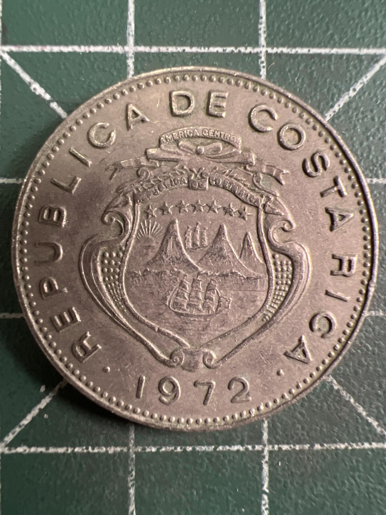 第650期 硬币专场 （无押金，捡漏，全场50包邮，偏远地区除外，接收代拍业务，本店十天发一次货） 哥斯达黎加50分 1972年