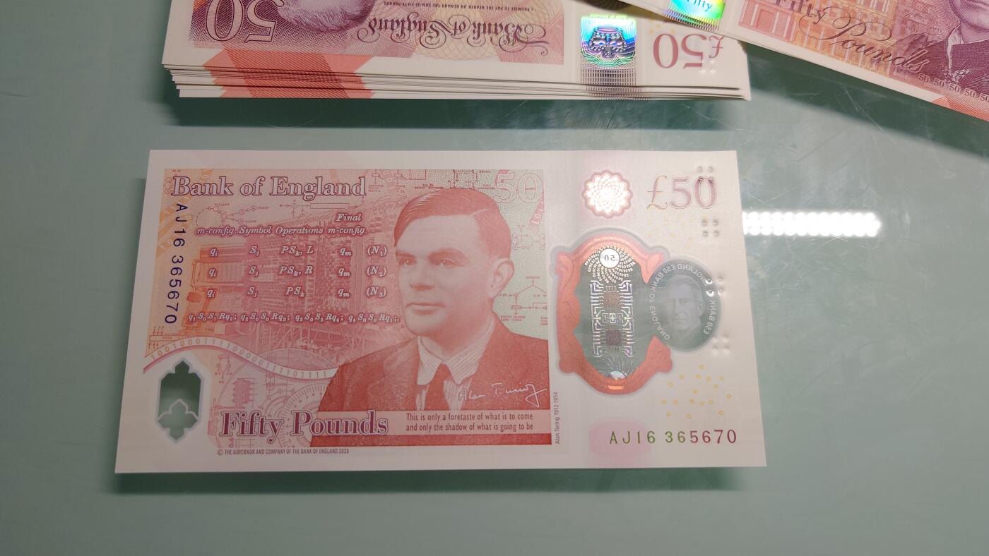 【世界钱币】精选微拍第115期暨2024年第26期  最新维港币展部分卖剩货品展销 2023年英国G序列50镑塑料钞 查尔斯 全新绝品无4尾号5670