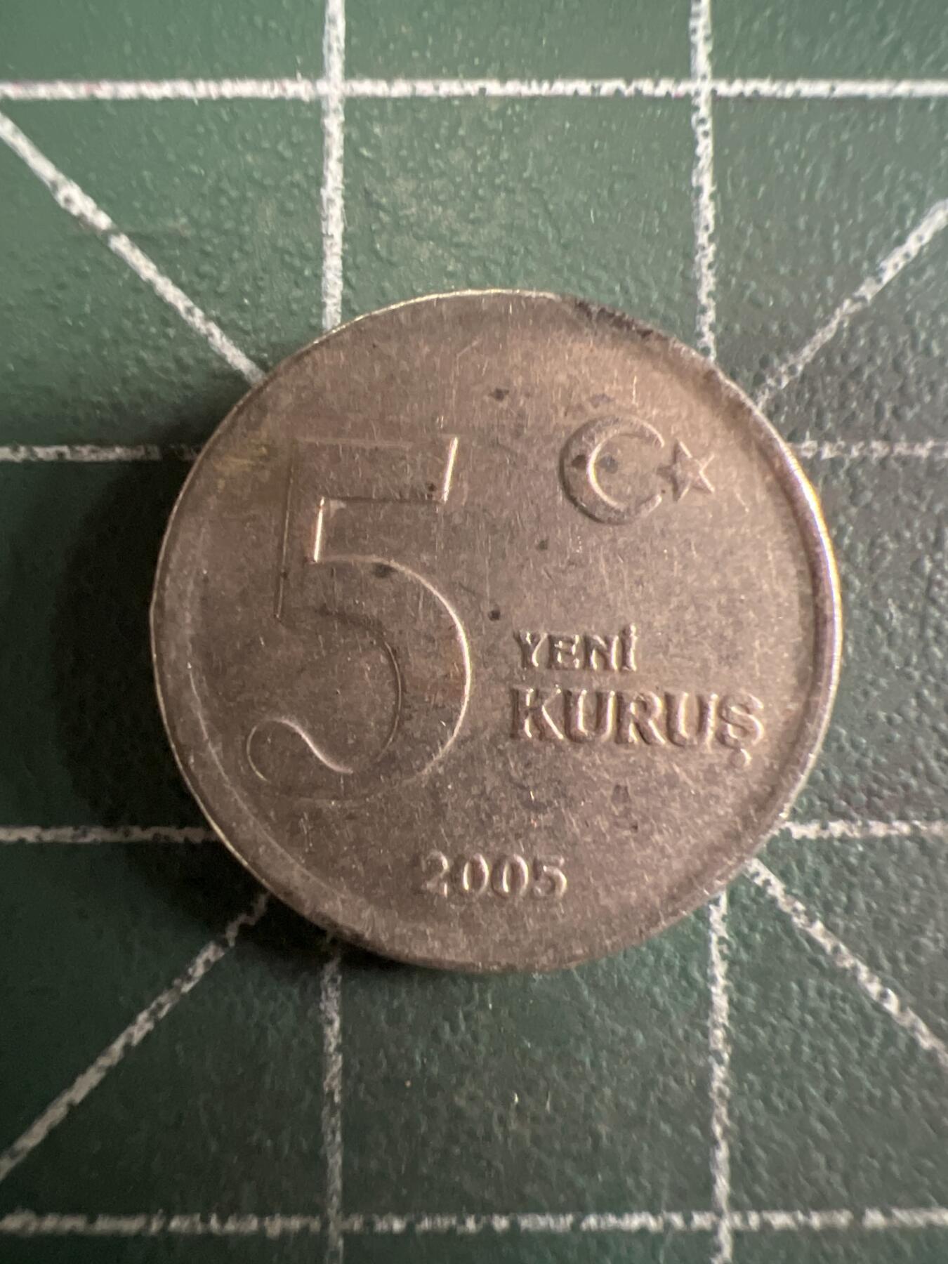 第633期 硬币专场 （无押金，捡漏，全场50包邮，偏远地区除外，接收代拍业务，本店十天发一次货） 土耳其5库鲁