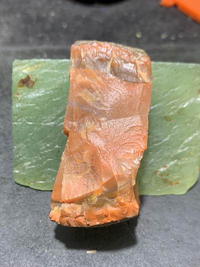 精美冰红铁皮南红玛瑙明料原石一颗， - 精美冰红铁皮南红玛瑙明料原石一颗，