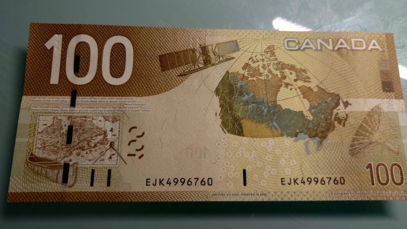 【世界钱币】精选微拍第115期暨2024年第26期  最新维港币展部分卖剩货品展销 2006年加拿大100元 旅版 全新绝品无4尾号760