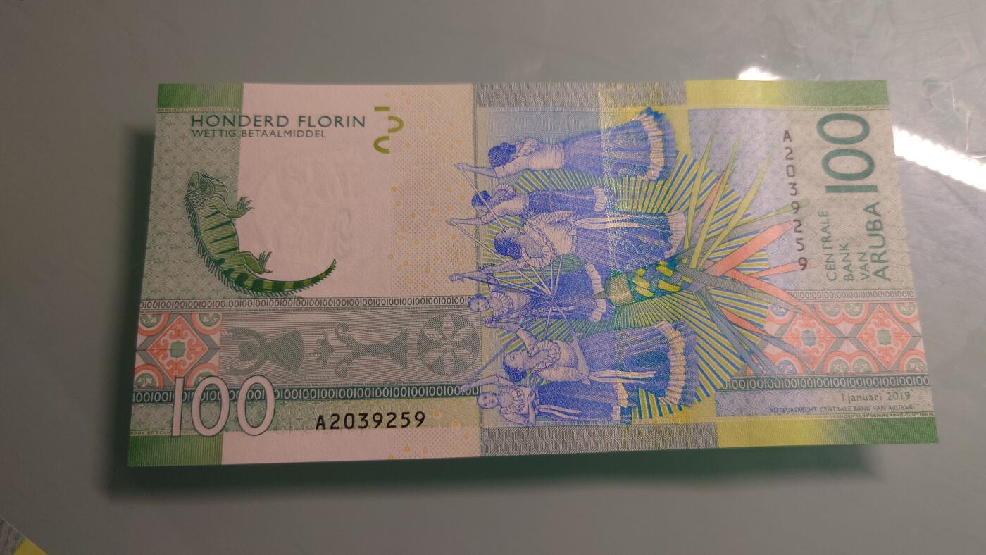 【世界钱币】精选微拍第115期暨2024年第26期  最新维港币展部分卖剩货品展销 2019年阿鲁巴100 最佳纸币 全新绝品无47尾号259