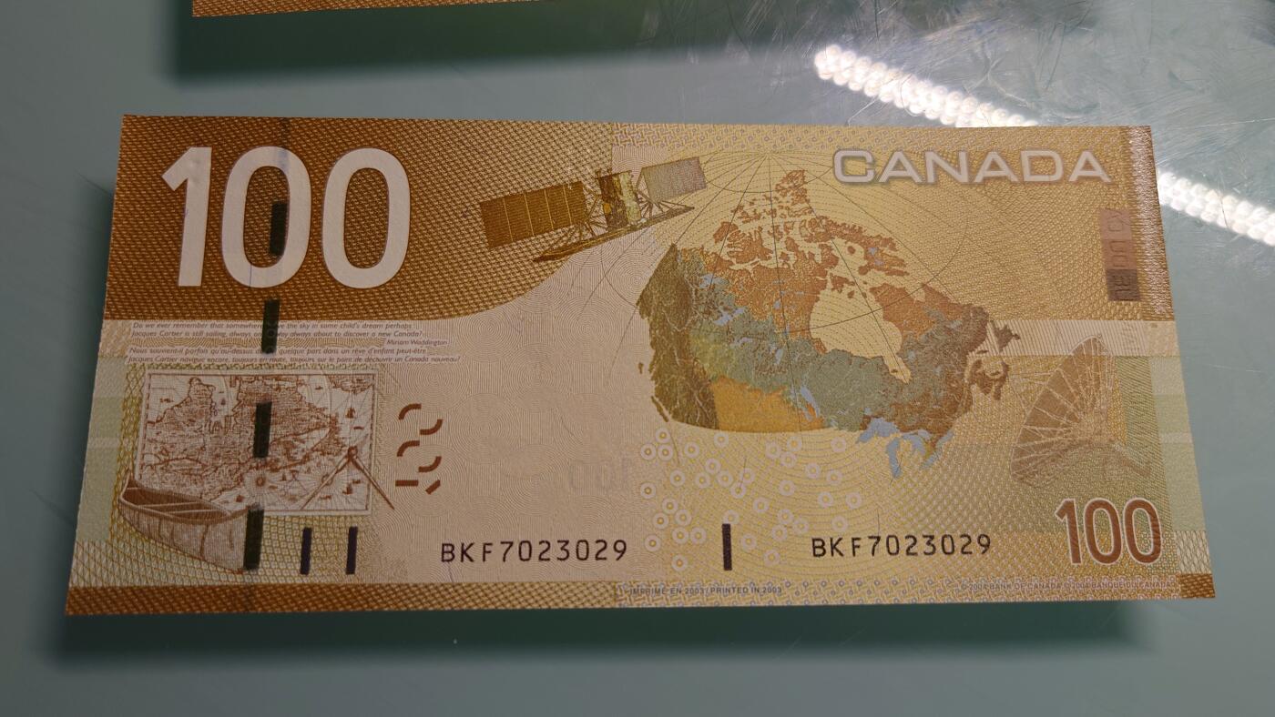 【世界钱币】精选微拍第115期暨2024年第26期  最新维港币展部分卖剩货品展销 2003年加拿大100元 旅版 全新绝品无4尾号029