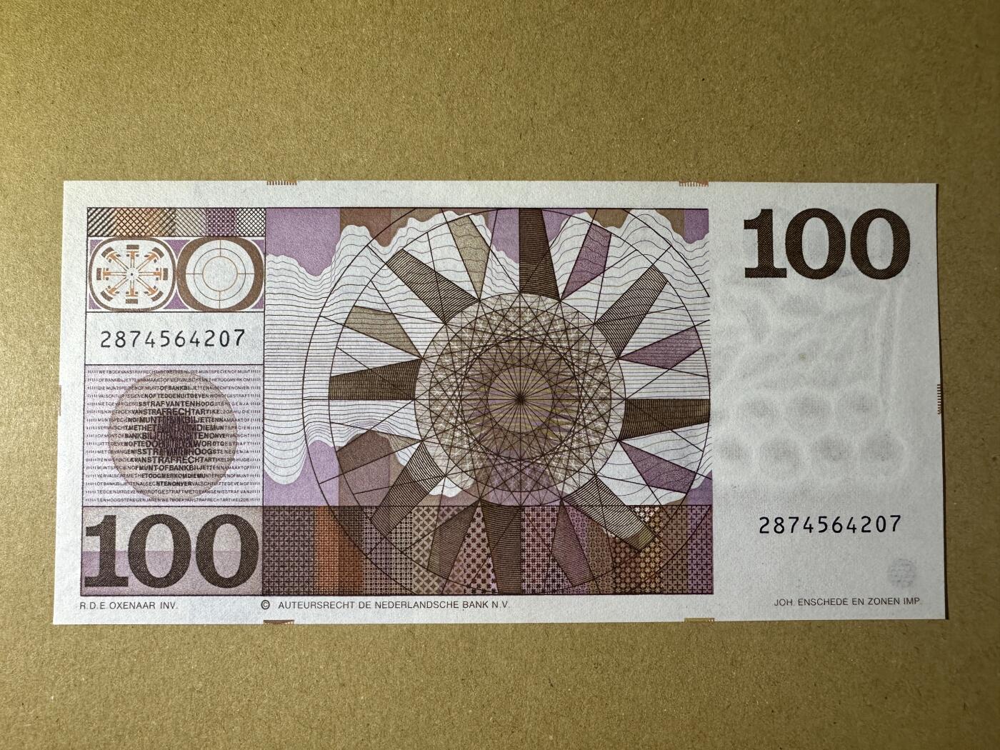 《张总收藏》155期-裸币精品汇(周一场) 荷兰100盾 AU 人像版 海军大将 疑似中间有道不明显的折