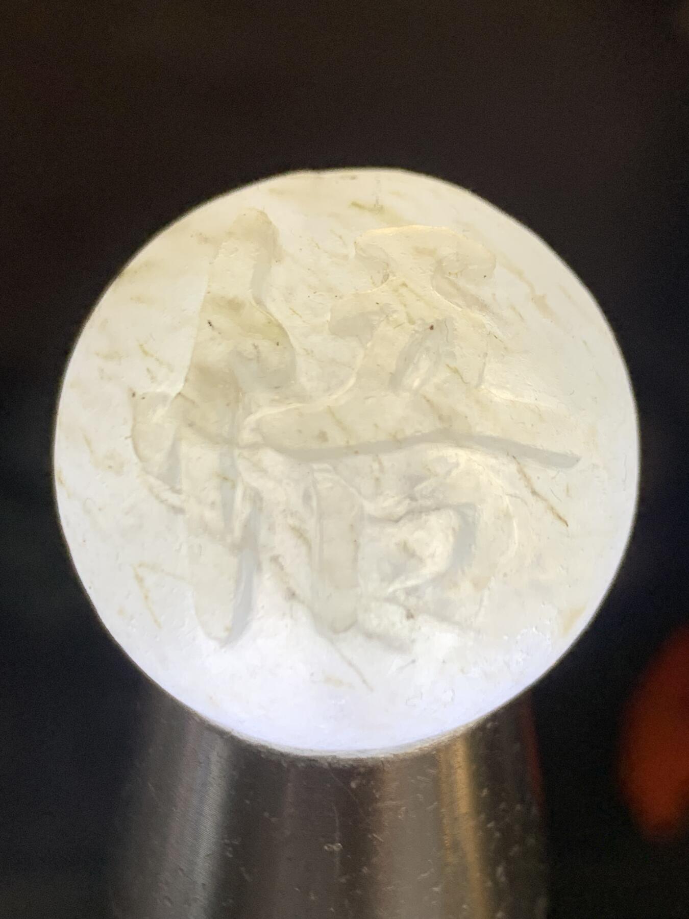 精美高玉化亚光满冰飘战国红玛瑙手工俏色巧雕悟字珠一个