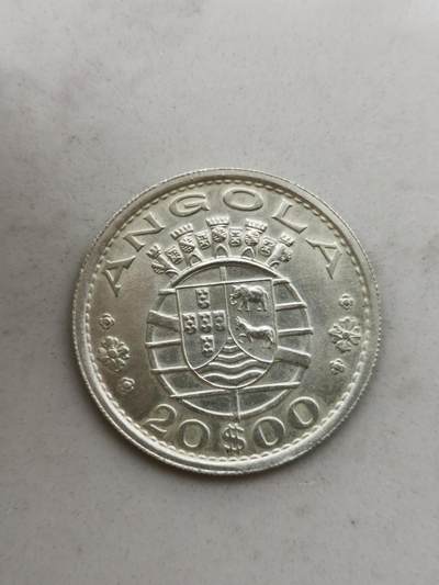 道一币馆币章第七十三场 - 葡属安哥拉1955年20埃斯库多银币