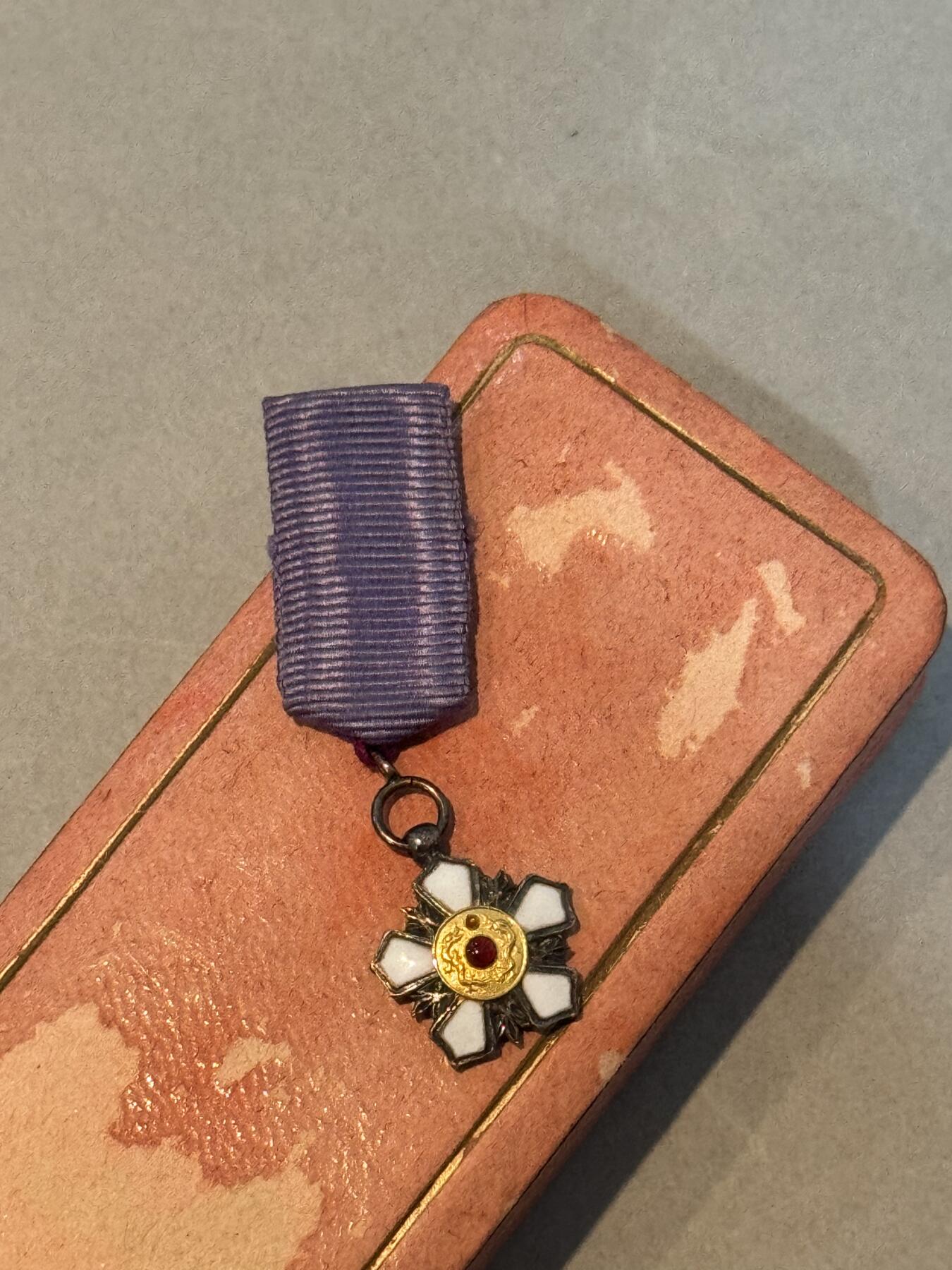 历代徽章22 清代双龙迷你勋章 