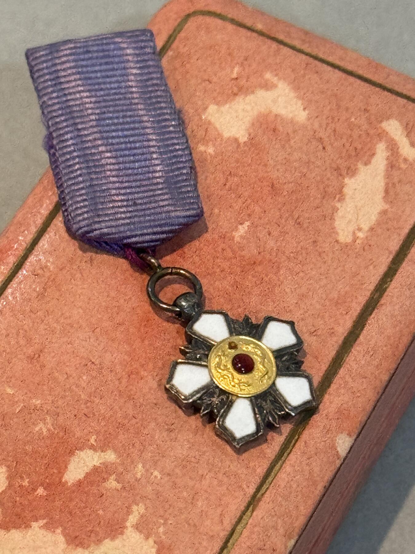 历代徽章22 清代双龙迷你勋章 