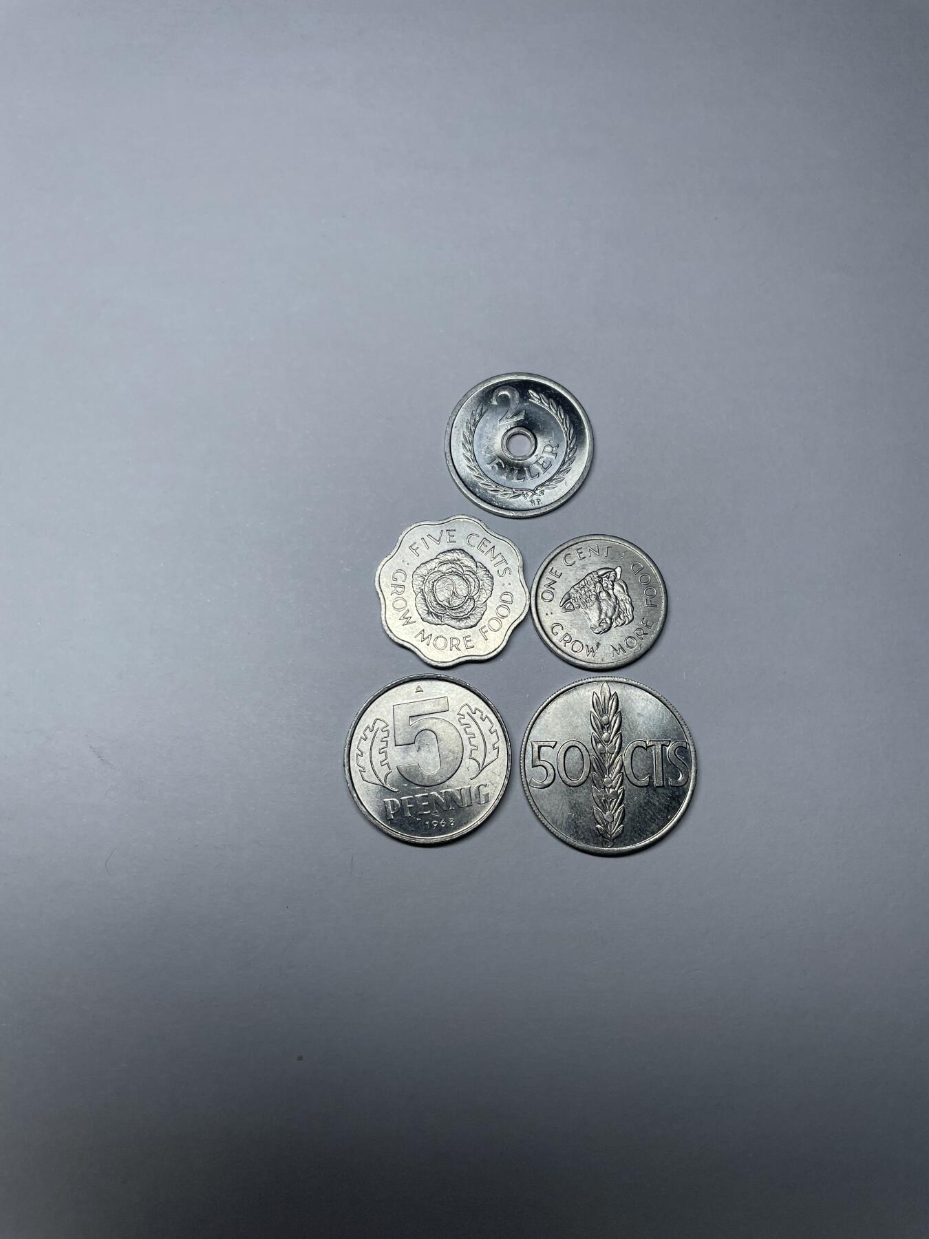 2024年集古藏今外币拍卖第九期-第9场—（总第89拍） 各国铝币5枚-02