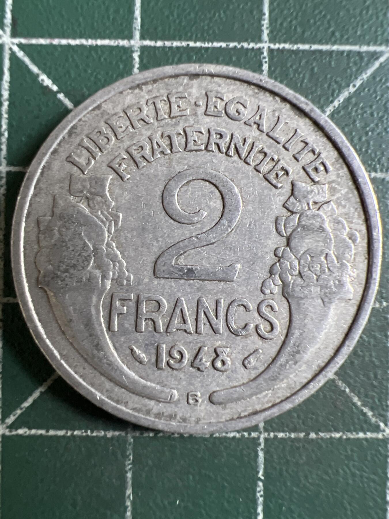 第634期 硬币专场 （无押金，捡漏，全场50包邮，偏远地区除外，接收代拍业务，本店十天发一次货） 法国2法郎