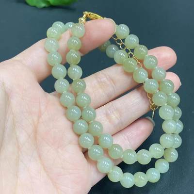 颜紫熹品牌和田玉福利专场第1期 - 新疆和田玉黄口渐变糖S925银扣头双色特色料锁骨项链