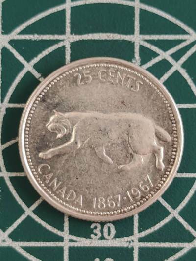 燕姐换藏第83拍 - 加拿大1967年建国百年豹25分银币