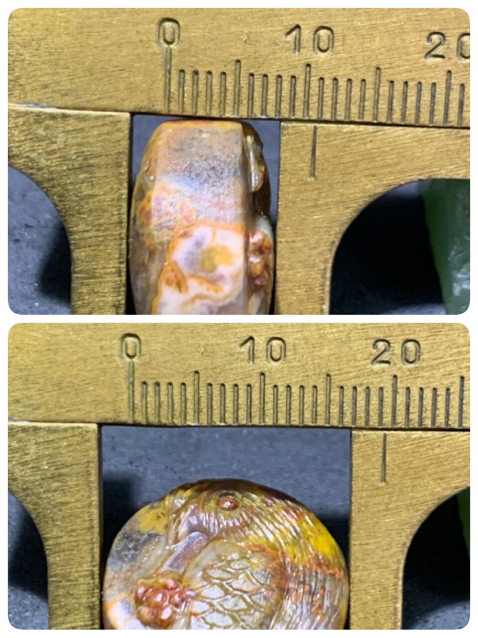 精美亚光战国红玛瑙手工俏色巧雕喜鹊寒梅板珠（背云）一个