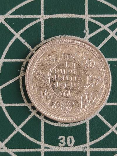 燕姐换藏第84拍 印度1954年1/4卢比银币