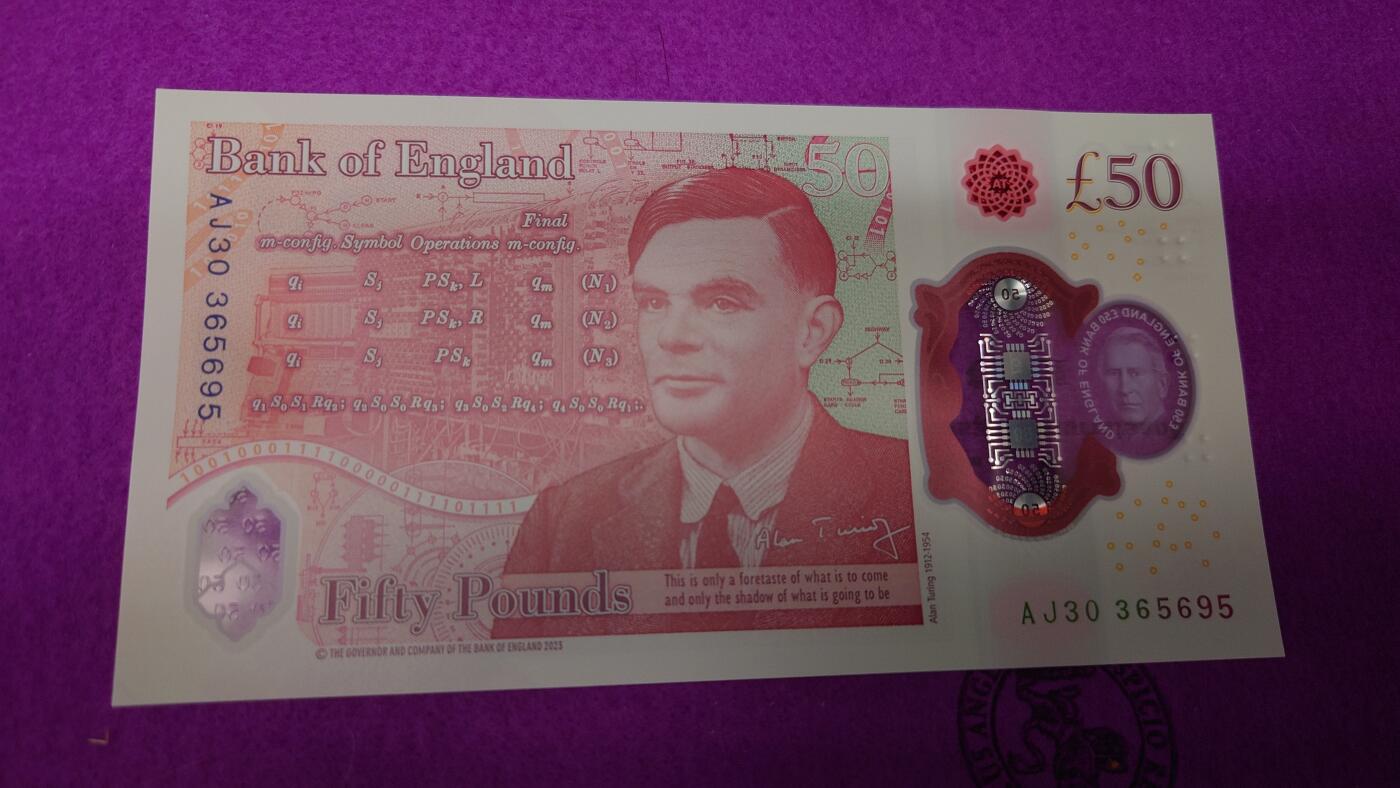 【世界钱币】精选微拍第115期暨2024年第26期  最新维港币展部分卖剩货品展销 2023年英国G序列50镑 查尔斯 全新绝品无47尾号5695(窗口完美)