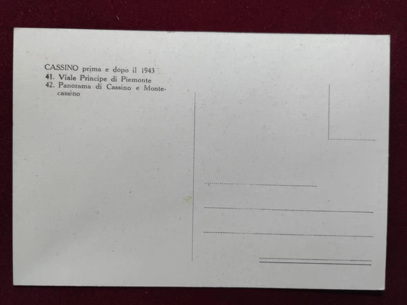 联合阁邮币社™ ——“明信片专场” 1943年前后的卡西诺