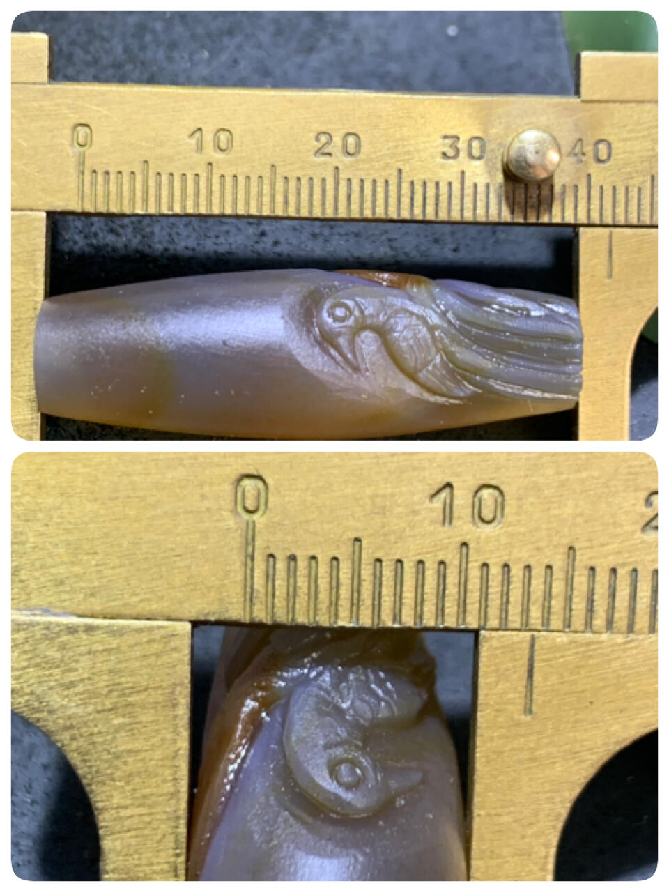 精美亚光高玉化巴西玛瑙手工俏色巧雕喜鹊登枝吊坠一个！