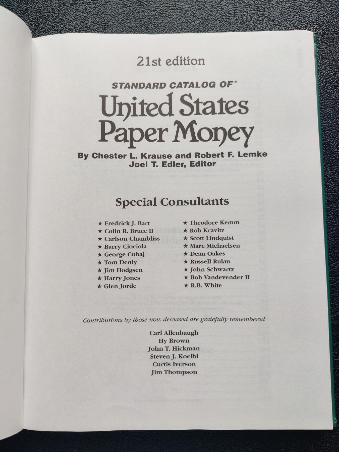 洪涛臻品批发群 精选邮票限时拍卖第六百六十一期  美国纸币目录 精装本 保存良好