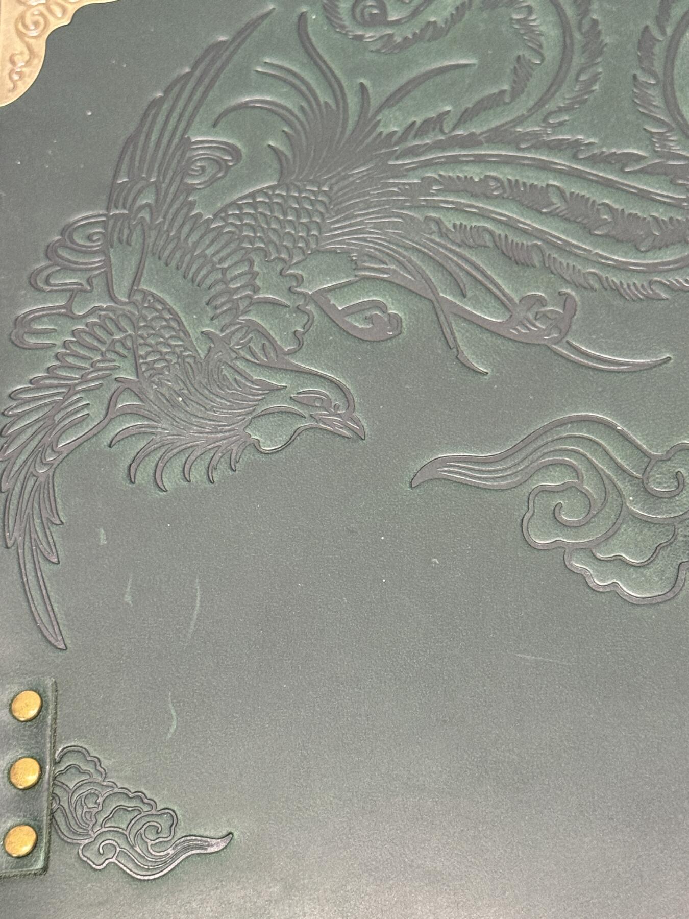 白泽拍卖卡牌专场第4期（六月精阳） 2023 文轩 牛皮真皮卡册，古典金属护角，A4大尺寸，D扣，25张九宫内页