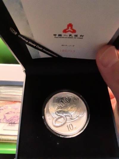 梅雨季节 - 2013年蛇年生肖银质纪念币，1盎司