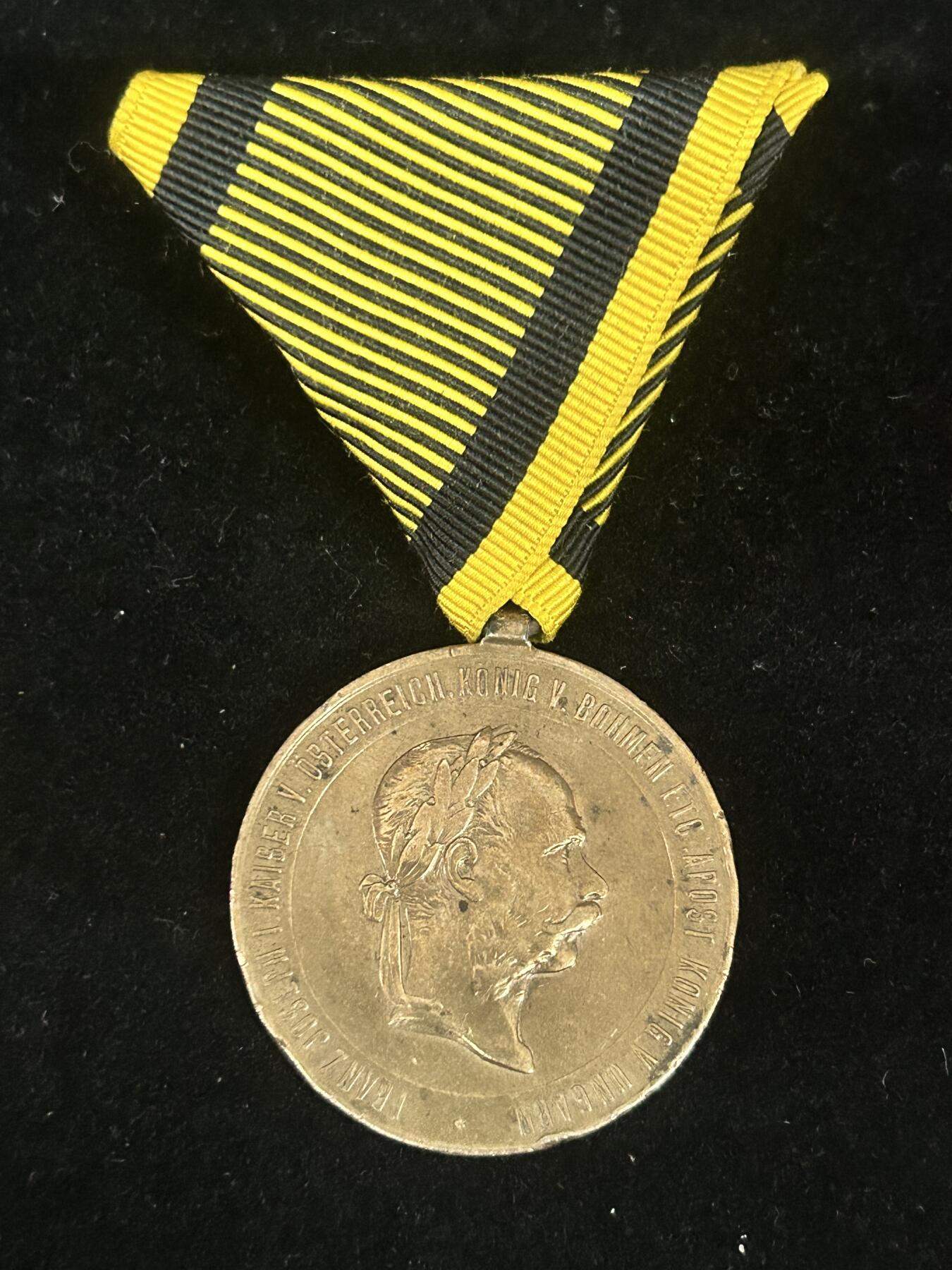 卡尔第五期 奥匈帝国1873庚子奖章，