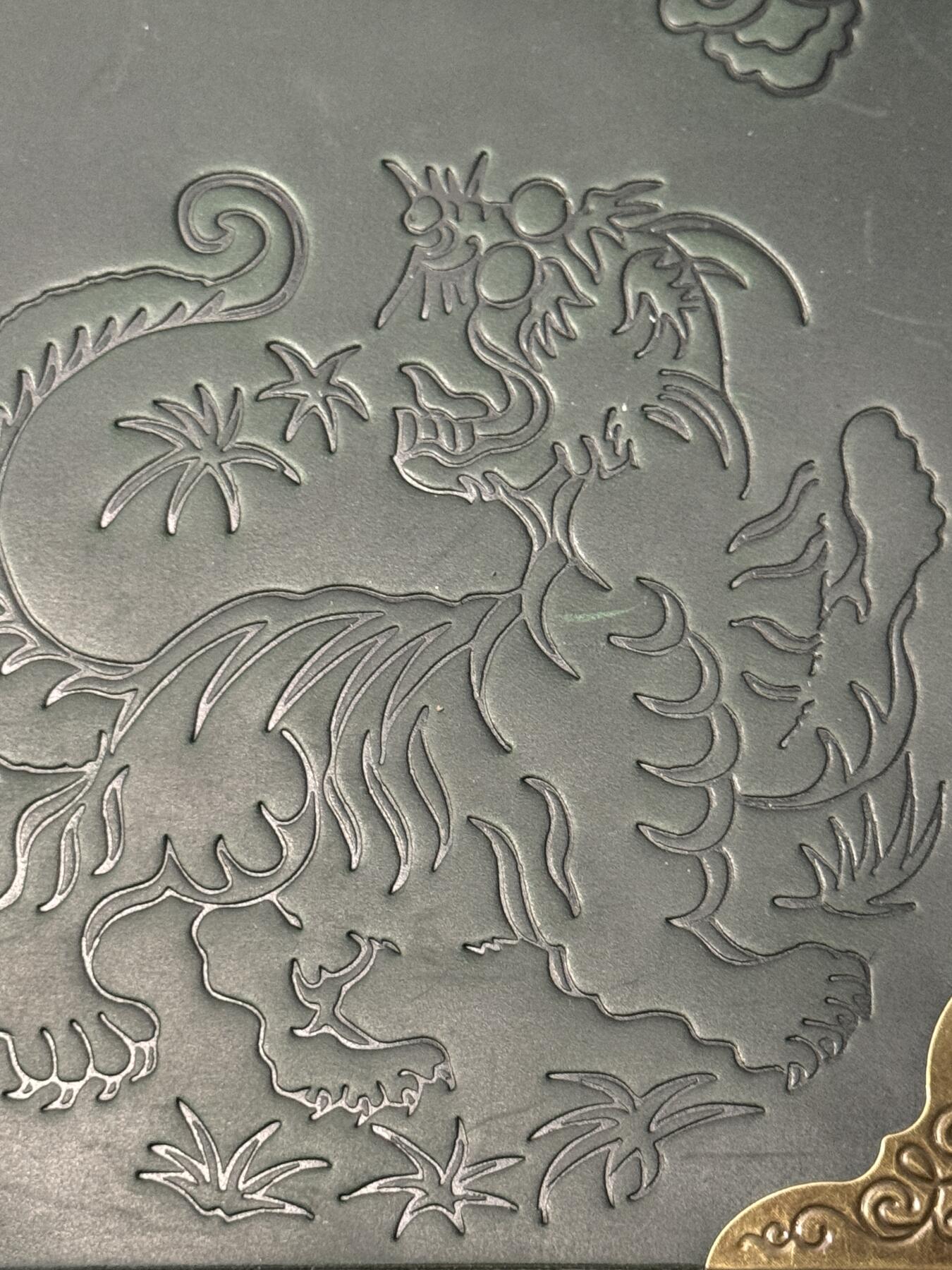 白泽拍卖卡牌专场第4期（六月精阳） 2023 文轩 牛皮真皮卡册，古典金属护角，A4大尺寸，D扣，25张九宫内页