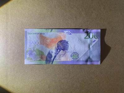 【Blue Auction】✨世界纸币精拍第498期【精】 【AA冠无47】秘鲁 2021年200索尔 全新UNC