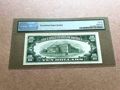 【Blue Auction】✨世界纸币精拍第498期【精】 美国 1950年10美金 PMG66EPQ 