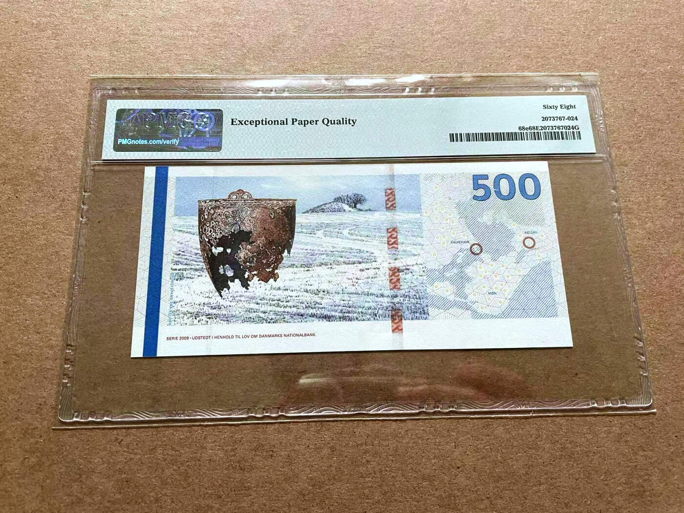 【Blue Auction】✨世界纸币精拍第498期【精】 【无47】丹麦 2016年500克朗 PMG68EPQ 超高分