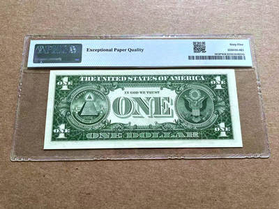 【Blue Auction】✨世界纸币精拍第498期【精】 【补号无47】美国 1957年1美金 银币券 PMG65EPQ 