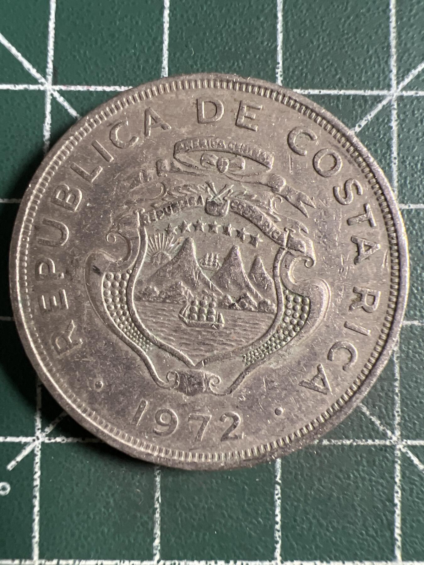 第638期 硬币专场 （无押金，捡漏，全场50包邮，偏远地区除外，接收代拍业务，本店十天发一次货） 哥斯达黎加2克朗 1972年