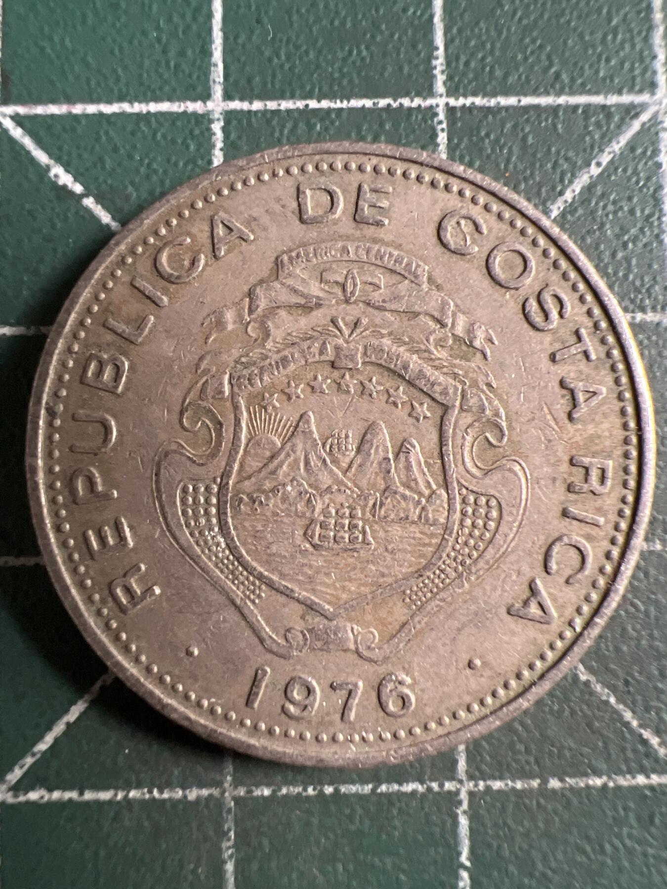 第658期 硬币场 （无押金，捡漏，全场50包邮，偏远地区除外，接收代拍业务，本店十天发一次货） 哥斯达黎加50分 1976年