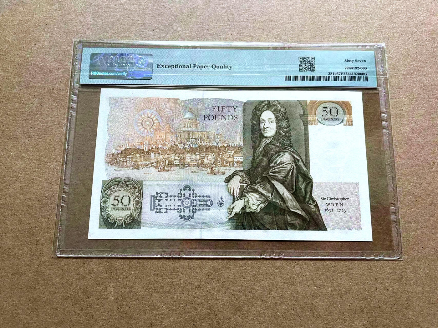 【Blue Auction】✨世界纸币精拍第498期【精】   【该签首冠E01冠无47】英国 D序列 1991-93年50镑 PMG67EPQ 高分