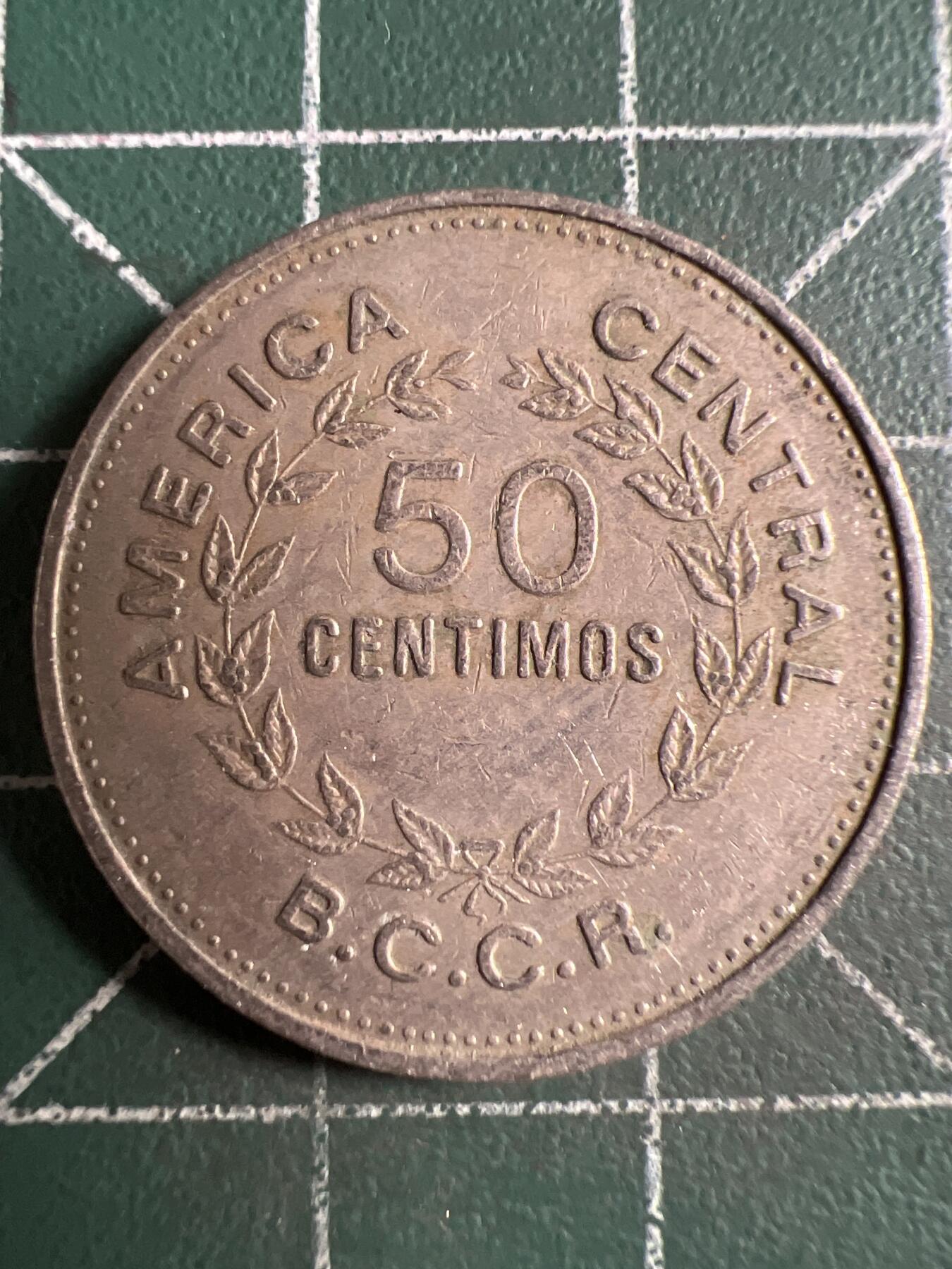 第658期 硬币场 （无押金，捡漏，全场50包邮，偏远地区除外，接收代拍业务，本店十天发一次货） 哥斯达黎加50分 1976年