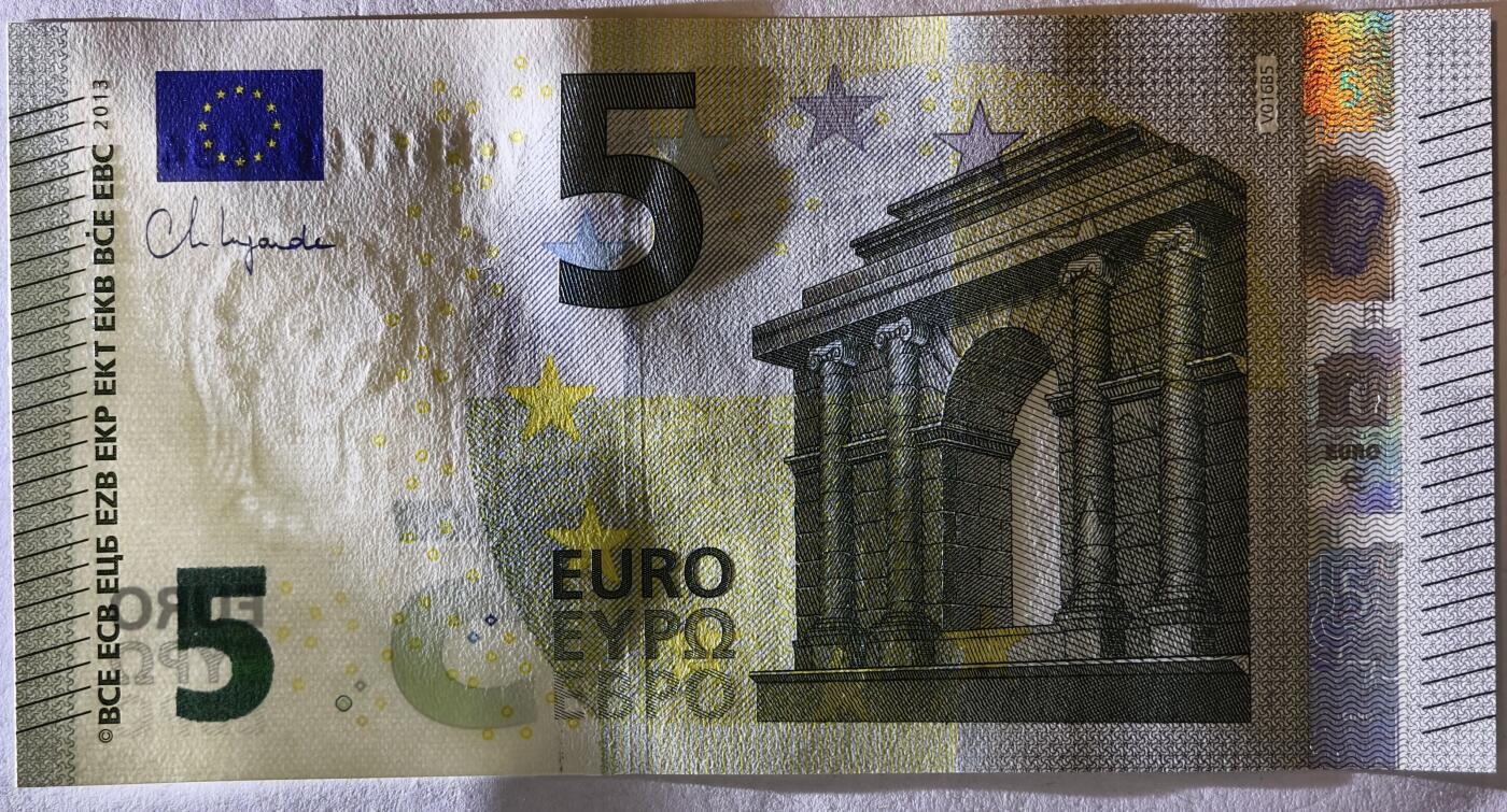 紫瑗钱币——第373期拍卖——纸币场 欧元 西班牙 2013年 加尔桥 5欧元 UNC