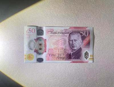 【Blue Auction】✨世界纸币精拍第498期【精】 【AJ01首发冠】英国 2024年50镑 查尔斯三世 塑料钞 全新UNC