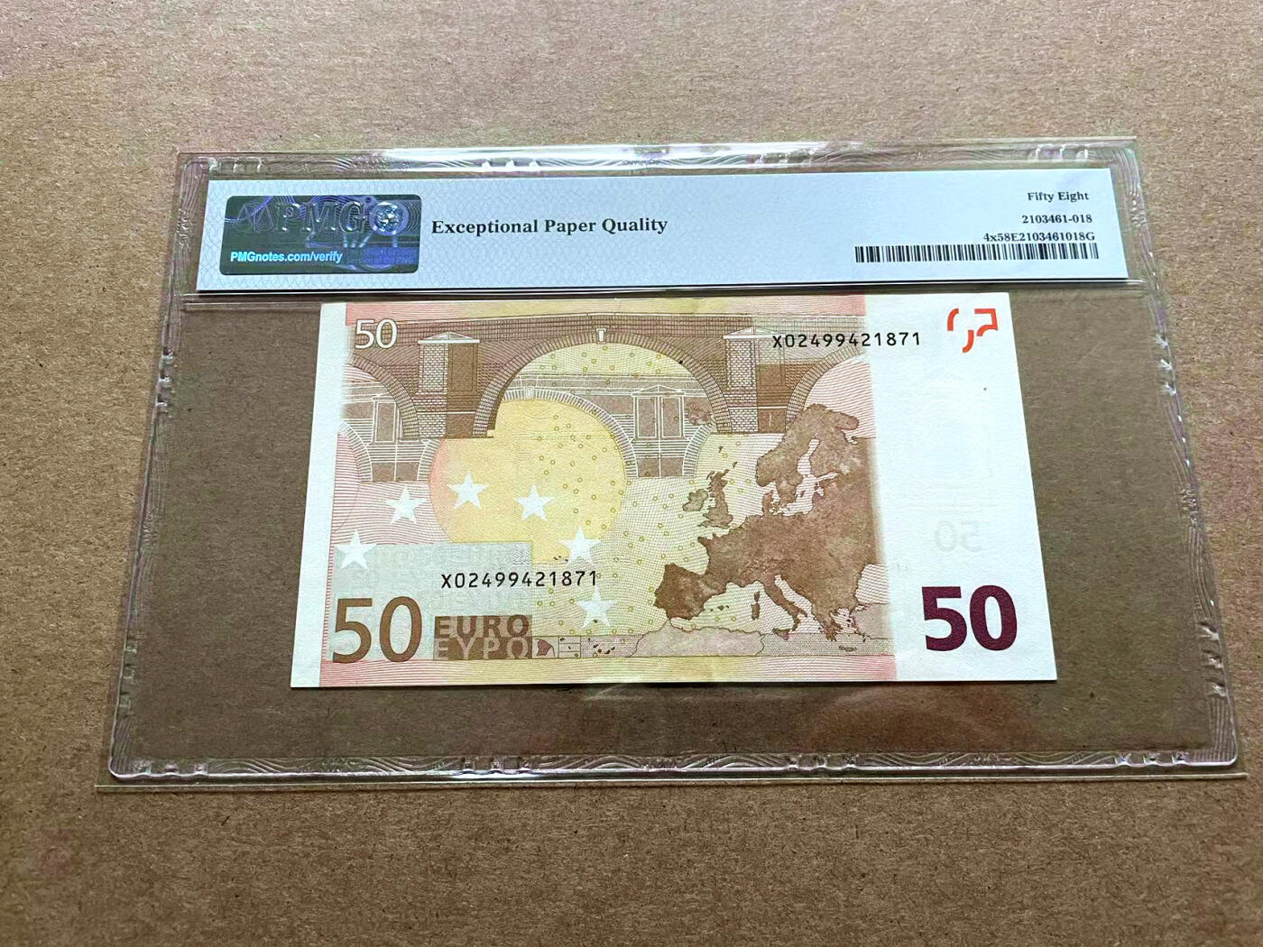 【Blue Auction】✨世界纸币精拍第498期【精】 欧盟 2002年50欧元 PMG58EPQ 