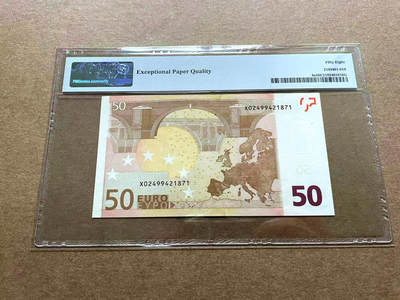 【Blue Auction】✨世界纸币精拍第498期【精】 欧盟 2002年50欧元 PMG58EPQ 