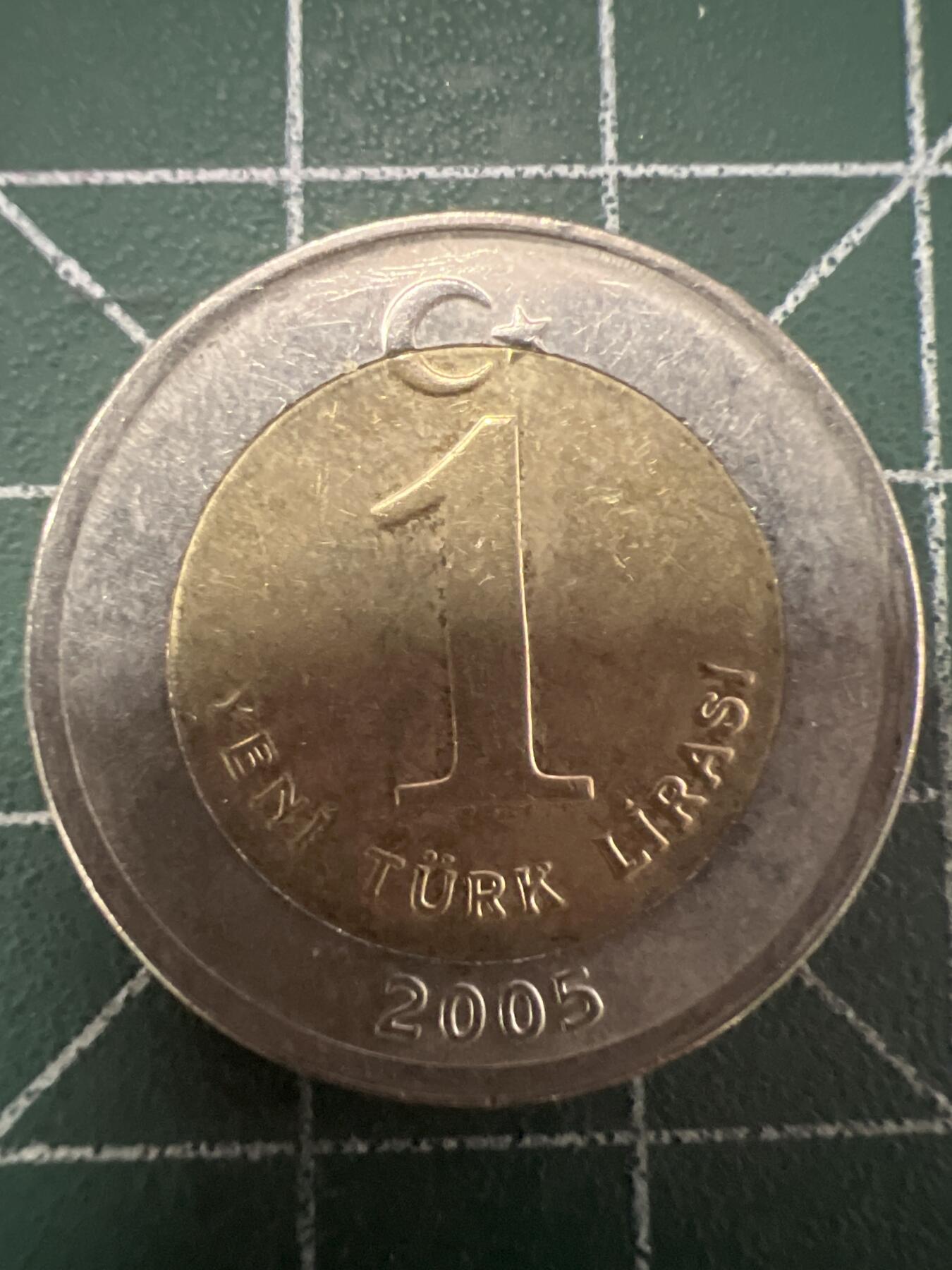 第637期 硬币专场 （无押金，捡漏，全场50包邮，偏远地区除外，接收代拍业务，本店十天发一次货） 土耳其1里拉 双色币